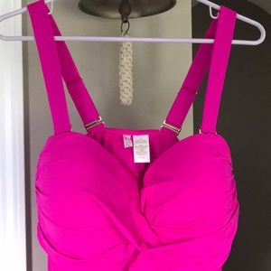 New Anne Cole hot pink tankini top